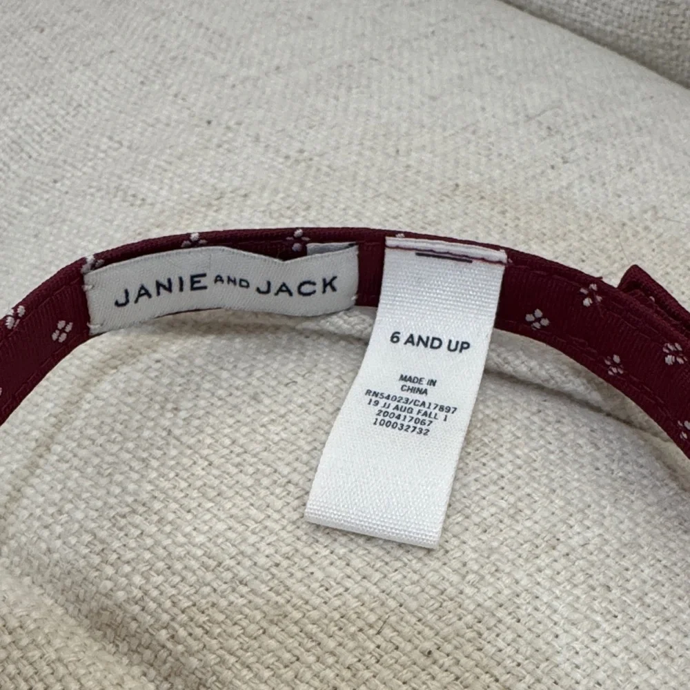 Janie and Jack Burgundy Patterned Bow Tie
